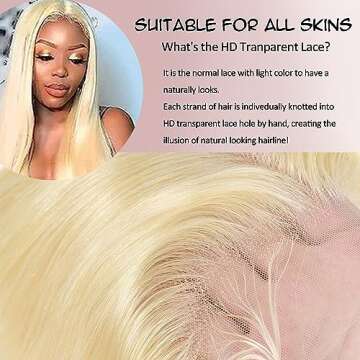 Nicele Ann 613 13x6 Lace Front Wig Human Hair Straight 613 HD Lace Frontal Wig 13X6 200 Density Blonde Lace Front Wigs Human Hair Pre Plucked With Baby Hair (26 Inch, 613 13x6 Straight)