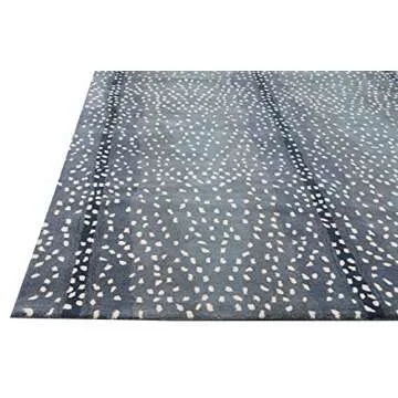 Wallard Design Antelope Cheetah Blue Animal Contemporary Handmade 100% Woolen Area Rugs & Carpets (8'x10')