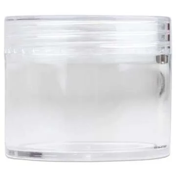 Beauticom 60 Grams/60 ML (2 Oz) Round Clear Leak Proof Plastic Container Jars with Clear Lids for Travel Storage Makeup Cosmetic Lotion Scrubs Creams Oils Salves Ointments (6 Jars)