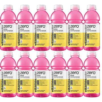 Vitamin Water Zero, Strawberry Lemonade - Shine, 20oz Bottle (Pack of 6, Total of 120 Oz) (2-Pack)