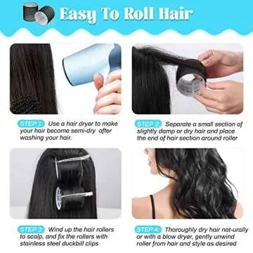 Jumbo Hair Curlers Set for Salon-Style Waves at Home