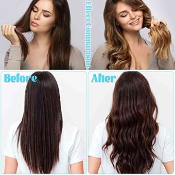 Jumbo Hair Curlers Rollers, 12Pcs Hair Roller Curlers Self Grip Holding Rollers with12 Stainless Steel Duckbill Clips for Long Hair Volume (Black)