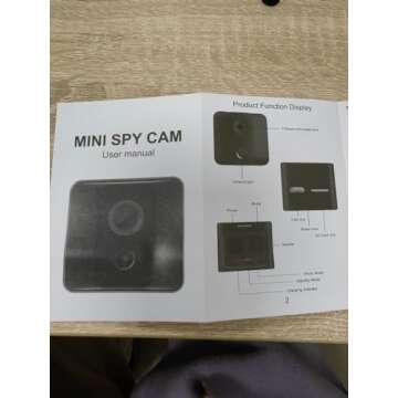 braosusner Wireless Mini Camera HD 1080P Portable Small Nanny Cam with Night Vision,Body Cam Surveillance Cameras for Home Security Indoor/Outdoor No WiFi Need No Audio