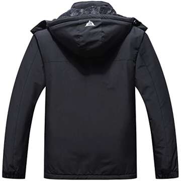 MOERDENG Men's Mountain Waterproof Ski Jacket for Winter Sports