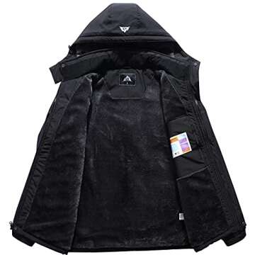 MOERDENG Men's Waterproof Windproof Ski Jacket for Winter