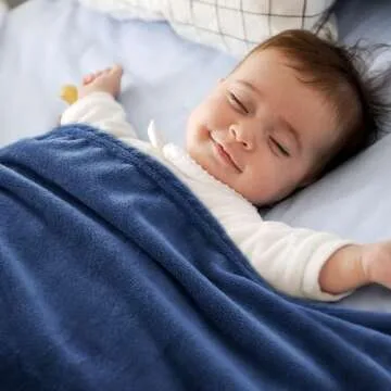 BEDELITE Baby Blankets for Boys and Girls 30" x 40", Soft Cozy Fuzzy Fleece Blanket for Kids Infant Newborn, Warm and Breathable Toddler Blanket for Crib Stroller Bed Travel, Navy