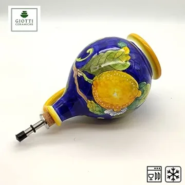 Italian Ceramic Olive Oil Dispenser - Hand-Painted Home Decor