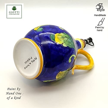 Italian Ceramic Olive Oil Dispenser - Hand-Painted Home Decor