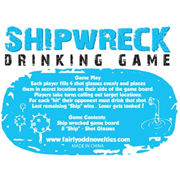 Fairly Odd Novelties Who Needs a Ship? Battle Shots Drinking Game – Exciting Dueling Fun for Adults, Includes Shot Glasses & Game Board