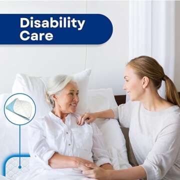 RMS Ultra Soft 4-Layer Washable and Reusable Incontinence Bed Pad - Waterproof Bed Pads, 18"X24" (3 Pack)