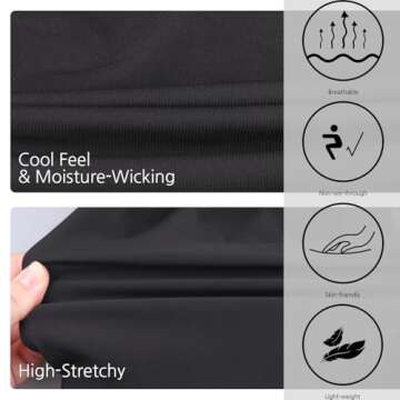 BALEAF Hiking Pants Women Joggers Workout Athletic Lightweight Running Travel Track Pants Quick Dry 2 Zipper Pockets Black M