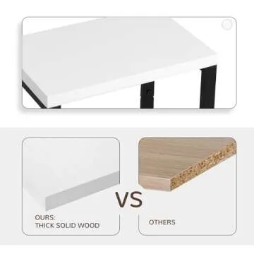 Acovy Solid Wood End Tables – Elegant & Durable Two-Tier Design