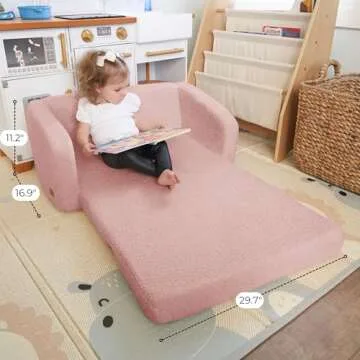 Stylish Kids Couch & Chair 2-in-1 Lounger for Toddlers