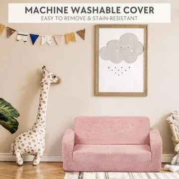 Stylish Kids Couch & Chair 2-in-1 Lounger for Toddlers