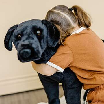 Melissa & Doug Giant Black Lab - Life-like Plush Companion