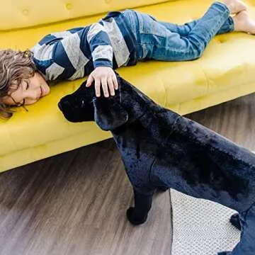 Melissa & Doug Giant Black Lab - Life-like Plush Companion