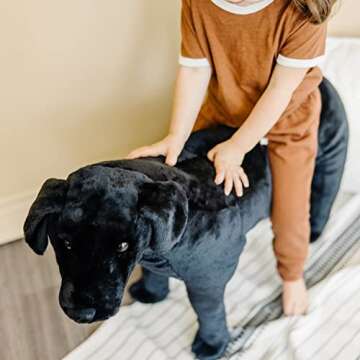 Melissa & Doug Giant Black Lab - Life-like Plush Companion