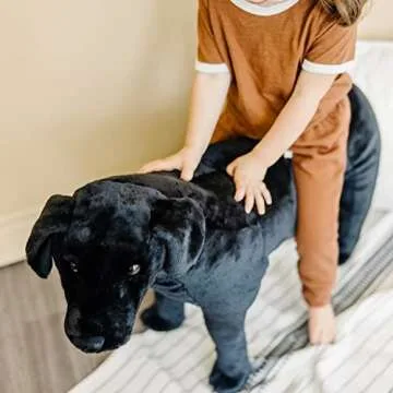 Melissa & Doug Giant Black Lab - Life-like Plush Companion