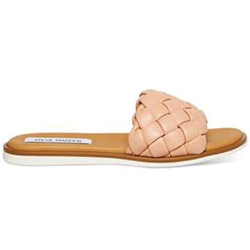 Steve Madden Women's Paislee Flat Sandal, Blush, 8