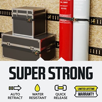 Heavy Duty Retractable Ratchet Straps - 4 Pack