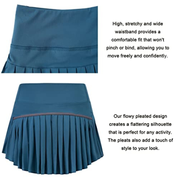 Yknktstc Tennis Skirt with Pockets for Women and Girls