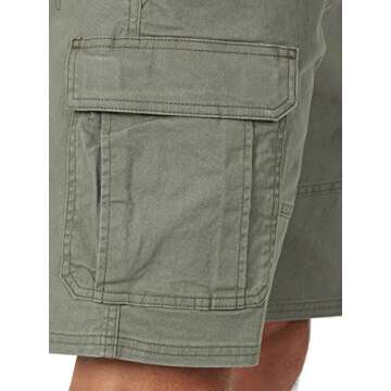 Wrangler Authentics Men's Classic Cargo Stretch Short, Dusty Olive, 40