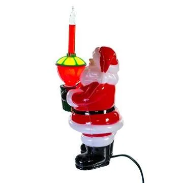 Kurt Adler Jolly Santa Bubble Light Tabletop Decoration, 7 1/4-Inch