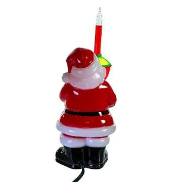 Kurt Adler Jolly Santa Bubble Light Tabletop Decoration, 7 1/4-Inch
