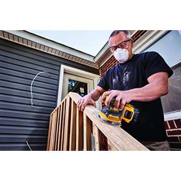 DEWALT 20V MAX Orbital Sander, Tool Only with 20V MAX Battery Pack with Charger, 3-Ah (DCW210B & DCB230C)