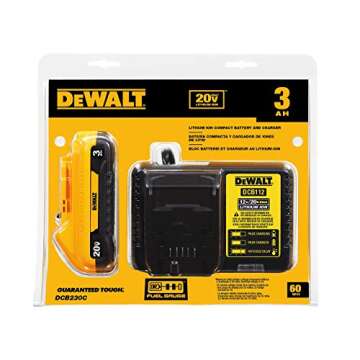 DEWALT 20V MAX Orbital Sander, Tool Only with 20V MAX Battery Pack with Charger, 3-Ah (DCW210B & DCB230C)