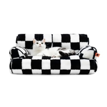MEWOOFUN Washable Pet Couch Bed for Cats & Dogs