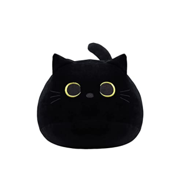 iBccly Black Cat Plush Toy: Soft, Stuffed Animal Pillow, Baby Sofa Decoration, Cat-shaped Design