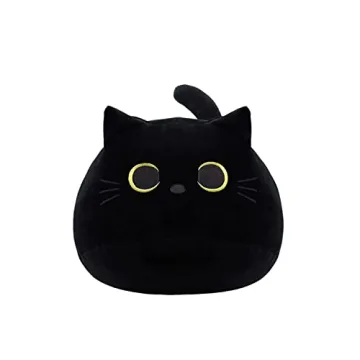 iBccly Black Cat Plush Toy: Soft, Stuffed Animal Pillow, Baby Sofa Decoration, Cat-shaped Design