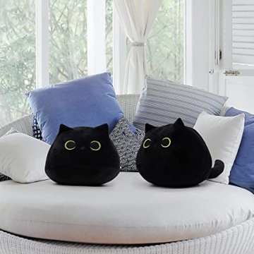 iBccly Black Cat Plush: Cuddly Cat Toy and Pillow