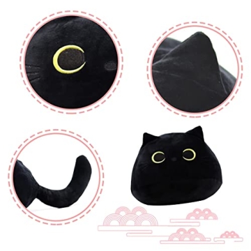 iBccly Black Cat Plush: Cuddly Cat Toy and Pillow