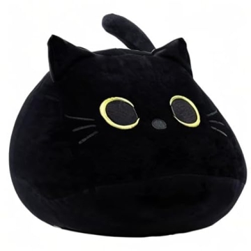 iBccly Black Cat Plush: Cuddly Cat Toy and Pillow
