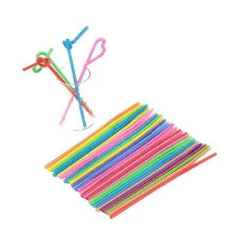 100Pcs Drink Pouches with Colorful Straws for All Events