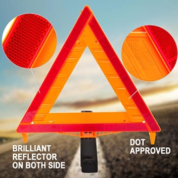 CARTMAN Dot Approved Warning Triangle Kit for Road Safety