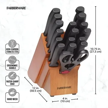 Farberware 18-Piece Knife Block Set for Effortless Cutting