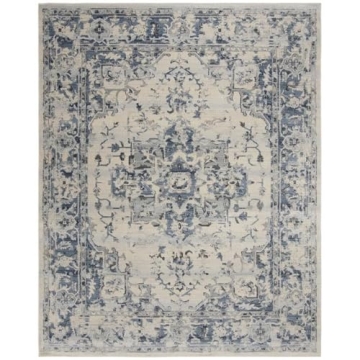 Safavieh Charleston Collection Area Rug - 8' x 10' Ivory & Navy - Distressed Design & Easy Care