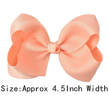 WillingTee Hair Bows for Girls - 40 Colors 4.5 Inch Clips