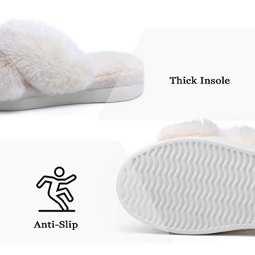 Temi Cozy Fuzzy Slippers for Women | Plush Comfort Slip-Ons