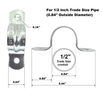 Rigid Pipe Strap Clamp Hanger for Secure Installations