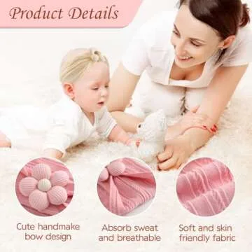 Seiolieliou Handmade Flower Headbands Set for Baby Girls, Newborns, and Infants - Cute Nylon Hair Accessories Gift