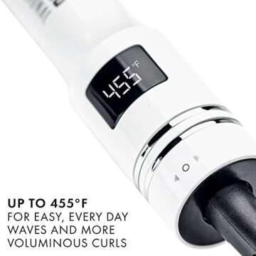 HOT TOOLS Pro Artist White Gold Digital Curling Iron, 1-1/4 inch