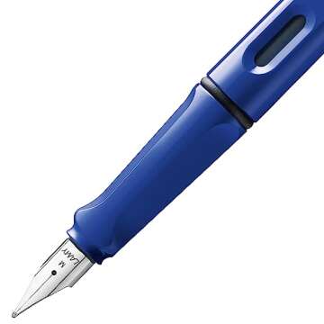 Lamy safari Fountain Pen - Elegant Design Cool Pens, Best Pens For Smooth Writing, Journaling, and Calligraphy - Blue Fine Point Pen