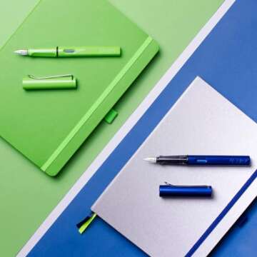 Lamy safari Fountain Pen - Elegant Design Cool Pens, Best Pens For Smooth Writing, Journaling, and Calligraphy - Blue Fine Point Pen