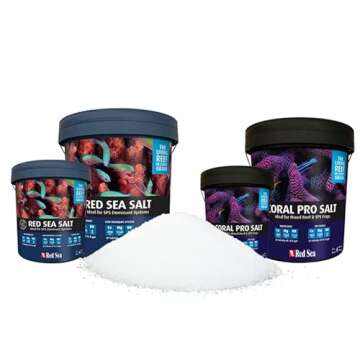 Red Sea Reef Salt Mix Small Bucket | Makes 55 Gallons Complete Marine Saltwater Aquarium Advanced Formula Optimal Coral Health & Stability