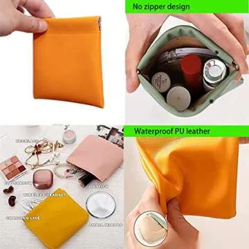 Stylish 8 Pack Pocket Cosmetic Bags for Women