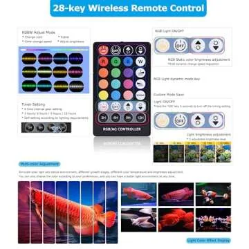 Zingbabu 20W Full Spectrum LED Clip On Fish Tank Lights